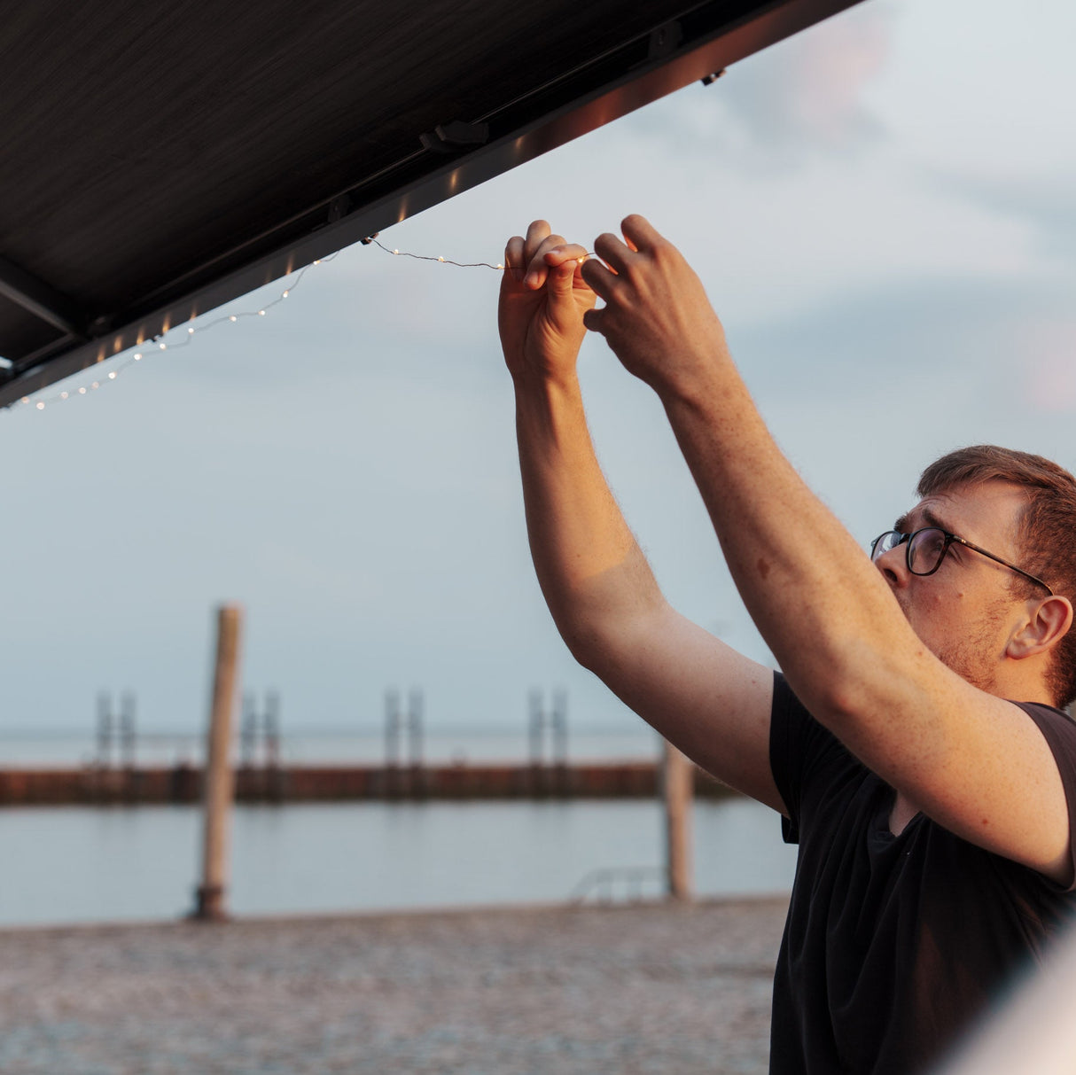 Lichterkettenhalter für Kederschienen, 6er Set