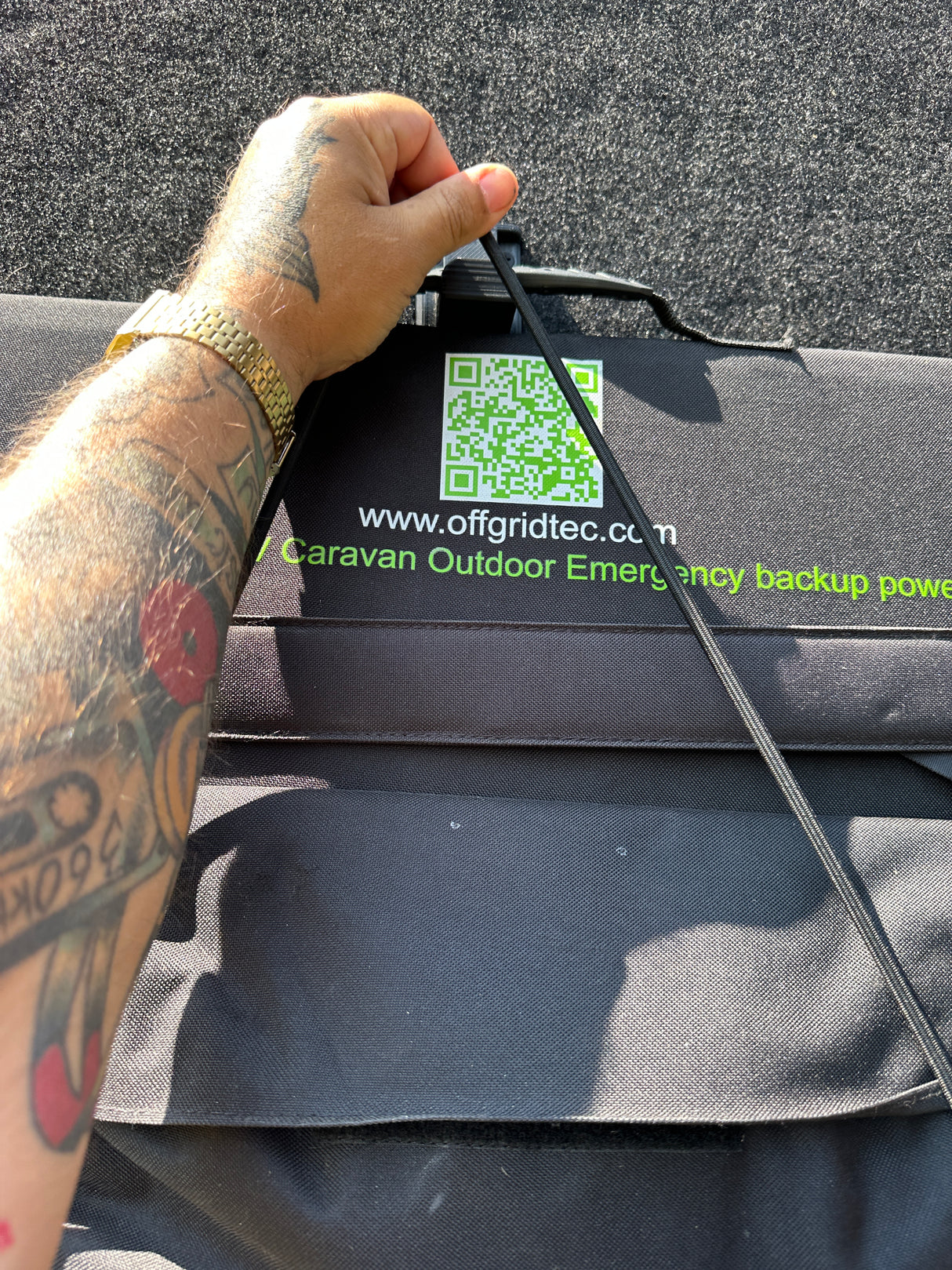 Halterung für Solartaschen