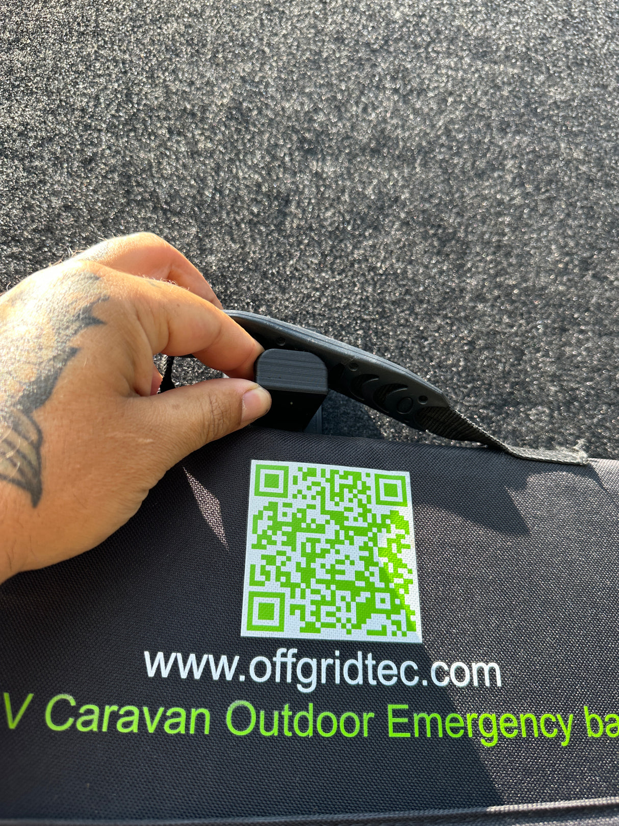 Halterung für Solartaschen