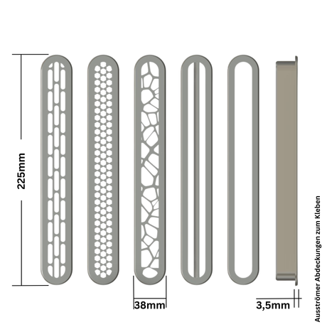 20cm Ausströmer für Standheizungen, 90 Grad Anschluss mit Abdeckung